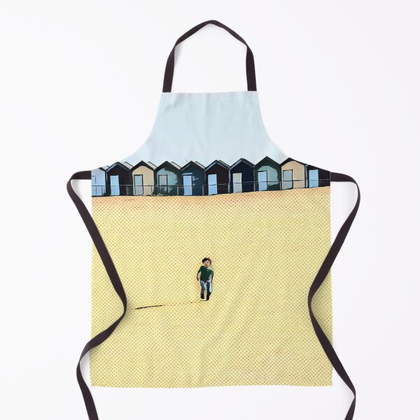 Item preview, Boy at the Seaside Running near the Beach Huts designed and sold by TastyTonic.