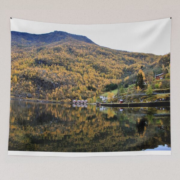 Item preview, Autumn Trees Flam Aurlandsfjord Norway designed and sold by AndyEvansPhotos.