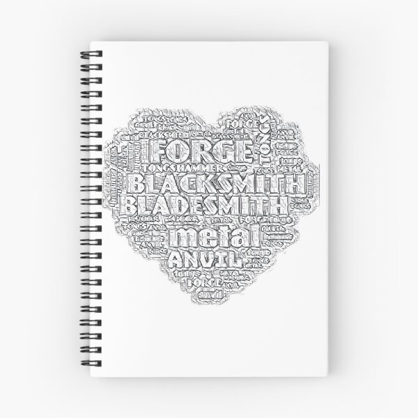 Item preview, Forge and blacksmith metalsmithing words designed and sold by Tanya Mihe.