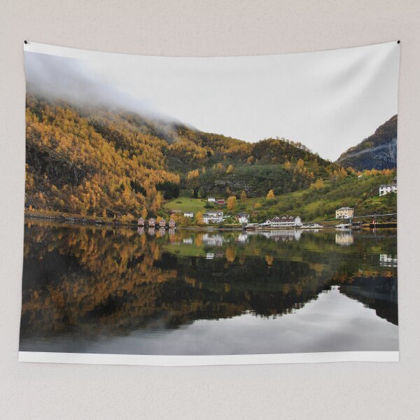 Item preview, Autumn Trees Flam Aurlandsfjord Norway designed and sold by AndyEvansPhotos.