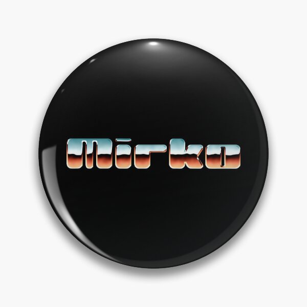 Artikelvorschau, Mirko name - Cool 80s retro chrome design entworfen und verkauft von NameTheory.