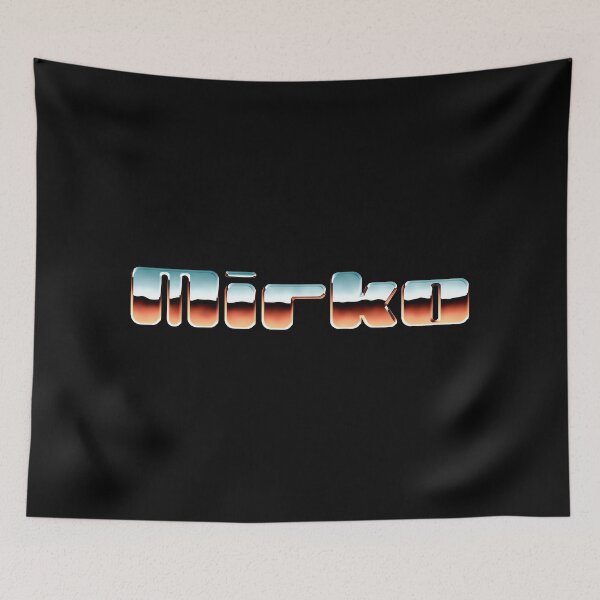 Item preview, Mirko name - Cool 80s retro chrome design designed and sold by NameTheory.