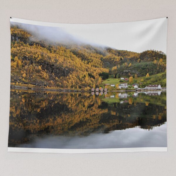 Item preview, Autumn Trees Flam Aurlandsfjord Norway designed and sold by AndyEvansPhotos.