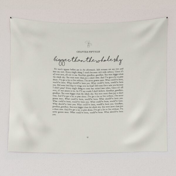 Item preview, Bigger Than The Whole Sky Lyrics designed and sold by queseraseraa.