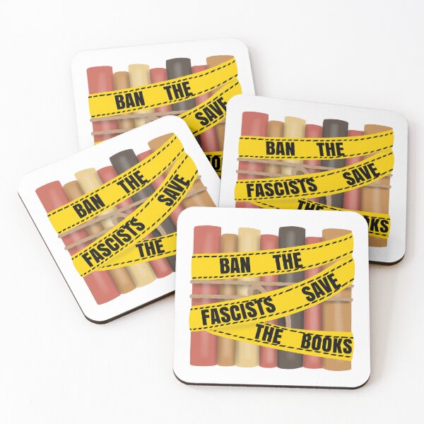 Item preview, Ban the fascists save the books (caution tape) designed and sold by Becky-Marie.