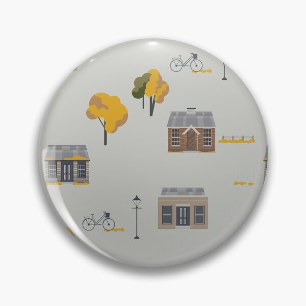 Item preview, Cute Historic Town in Autumn Pattern designed and sold by GoodYarns.