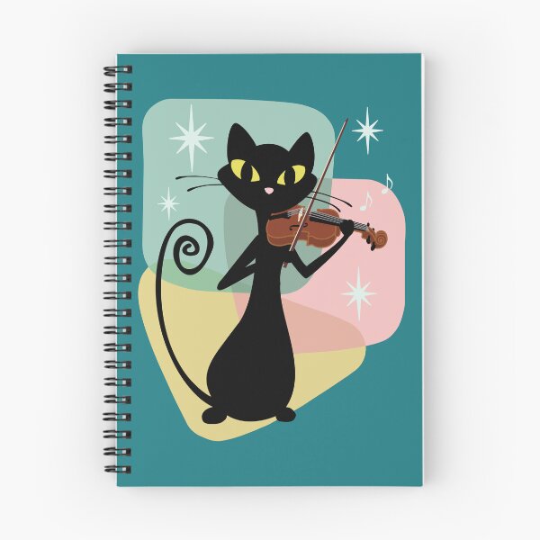 Item preview, Retro Violin Playing Cat, Mid Century Modern designed and sold by Jazznote.