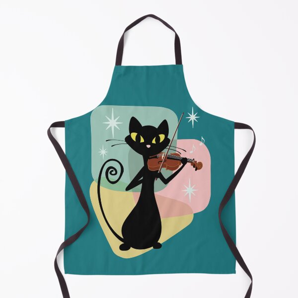 Item preview, Retro Violin Playing Cat, Mid Century Modern designed and sold by Jazznote.