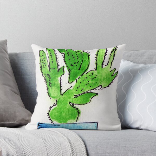 Item preview, Single colourful cactus in blue pot designed and sold by Jax Blunt.