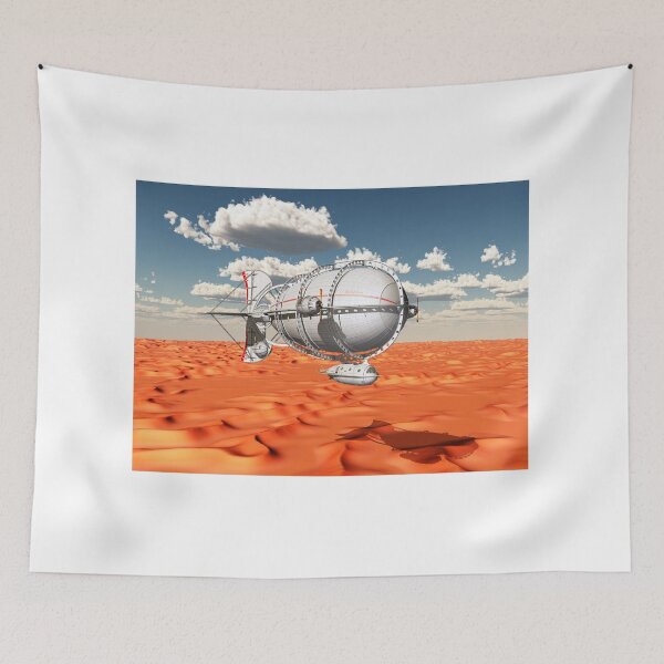 Item preview, Fantasy airship over a sandy desert designed and sold by MIRO3D.