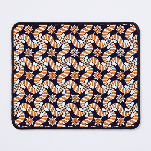 Item preview, Orange And Blue Hand-Drawn Floral Pattern designed and sold by patternologyy.