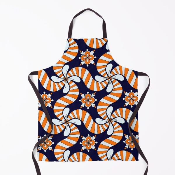 Item preview, Orange And Blue Hand-Drawn Floral Pattern designed and sold by patternologyy.