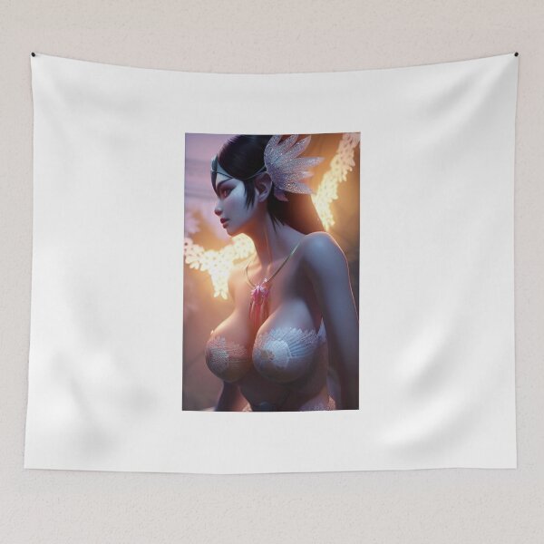 Item preview, Glowing Asian Chinese Beauty Fantasy Lingerie Original Sexy Erotic Ecchi  Pinup Female Model Pose Babe Hentaii Bikini Latex Lace Suit  designed and sold by Hot-as-hell.