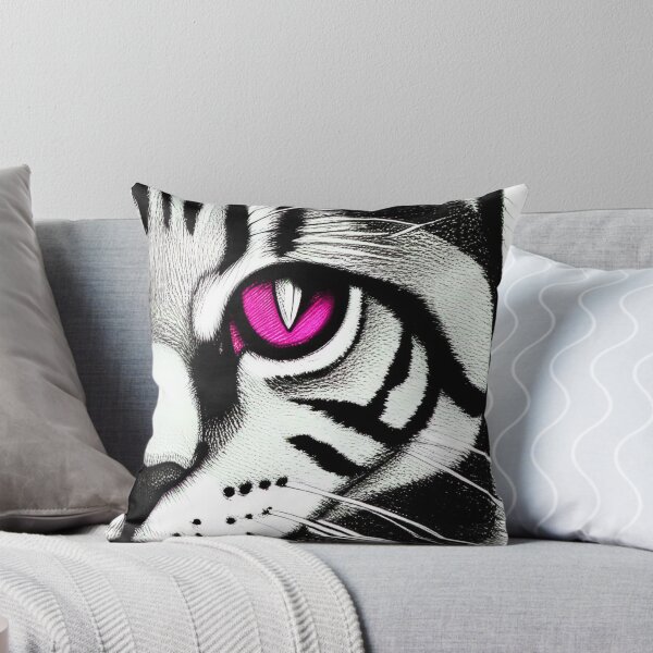 Item preview, Cat With Pink Eyes designed and sold by PinkKittenArts.