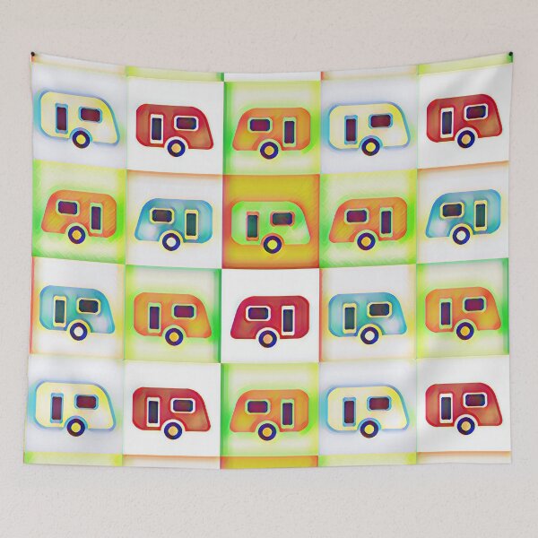 Item preview, Cool Camping - Colourful Caravans designed and sold by Sal's KerleyWorld.