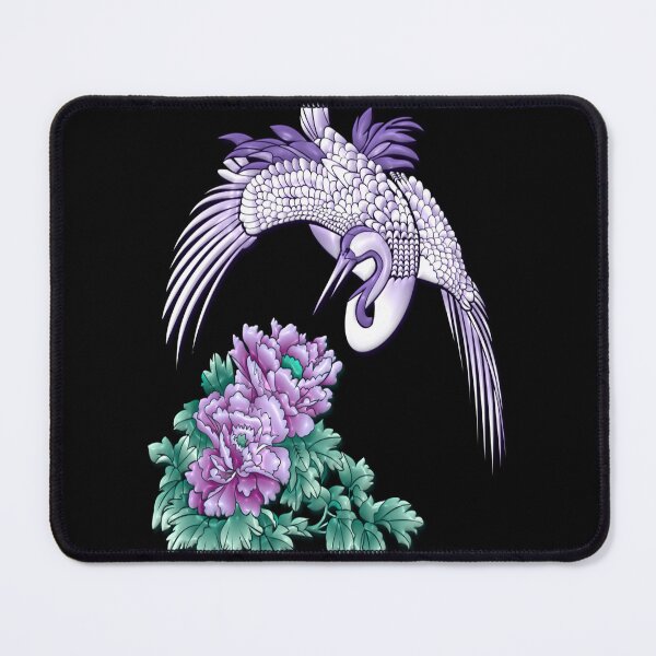 Item preview, Painted Crane & Flowers Graphic designed and sold by Paula Helit.