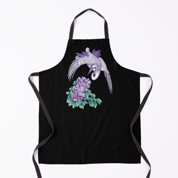 Item preview, Painted Crane & Flowers Graphic designed and sold by Paula Helit.