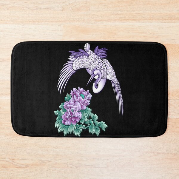 Item preview, Painted Crane & Flowers Graphic designed and sold by Paula Helit.