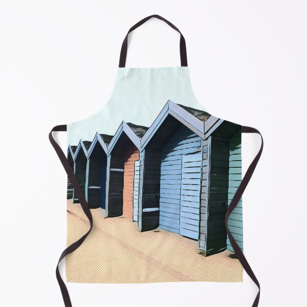 Item preview, Row of Seaside Beach Huts Pop Art Poster designed and sold by TastyTonic.