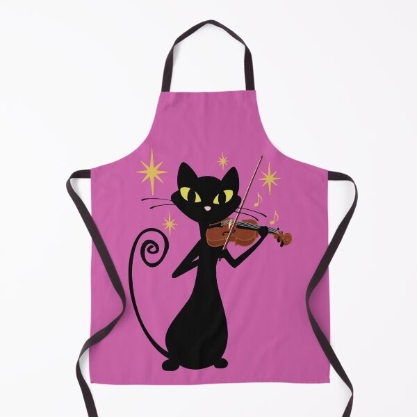 Item preview, Violin Playing Retro Black Cat designed and sold by Jazznote.