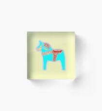Dala Pferd Acrylblock
