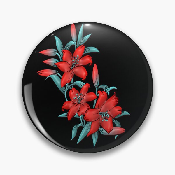 Item preview, Red Lily Flower Graphic Design designed and sold by Paula Helit.