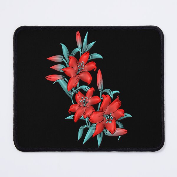 Item preview, Red Lily Flower Graphic Design designed and sold by Paula Helit.