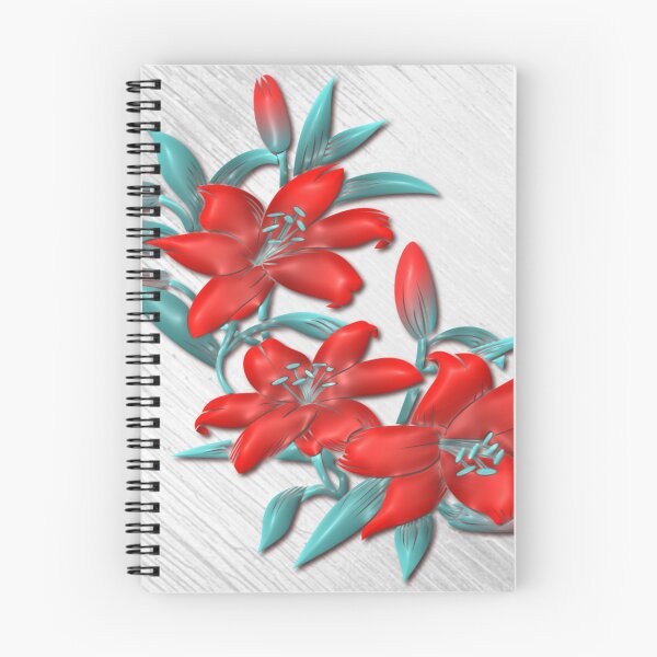 Item preview, Red Lily Flower Graphic Design designed and sold by Paula Helit.