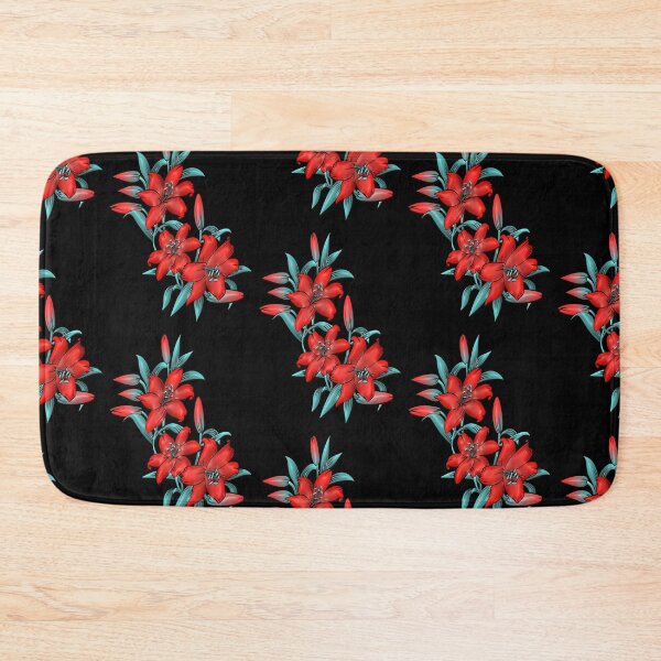 Item preview, Red Lily Flower Graphic Design designed and sold by Paula Helit.