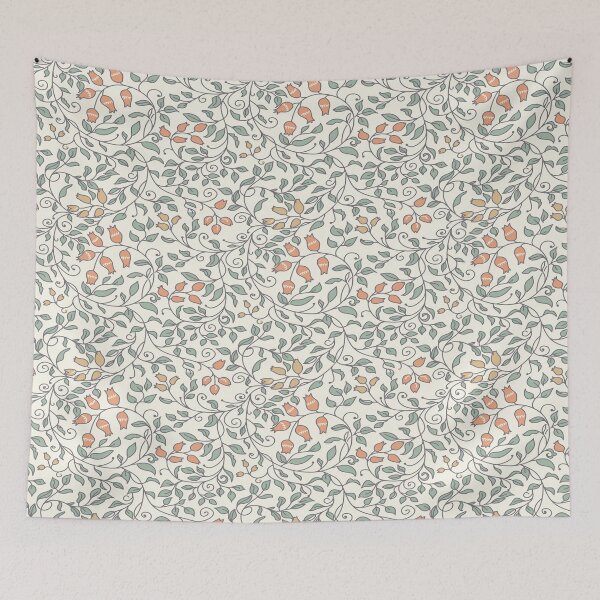 Item preview, Retro Bell-shaped Floral Vine Seamless Pattern designed and sold by wildberriesph.