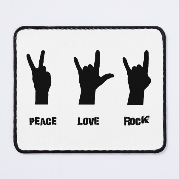 Item preview, ASL sign language peace sign love sign rock sign peace love rock  designed and sold by Rosaliartbook.