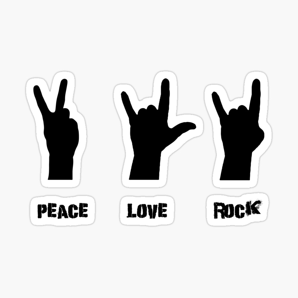 ASL sign language peace sign love sign rock sign peace love rock  Poster  for Sale by Rosaliartbook | Redbubble