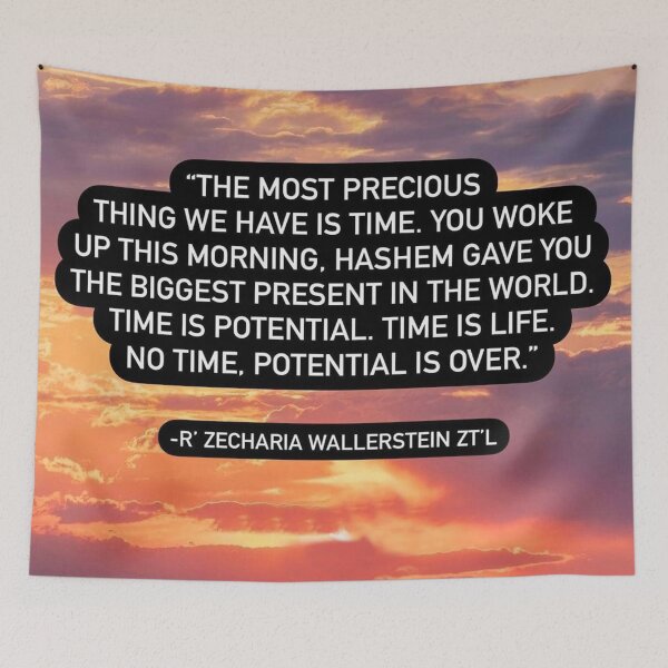 Item preview, Time is precious. Time is potential. Time is life, no time potential is over designed and sold by Stories To Inspire - Motivational Jewish Quotes.
