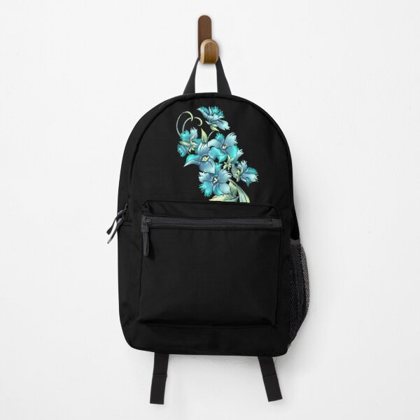 Item preview, Bright Cyan Flowers Graphic designed and sold by Paula Helit.