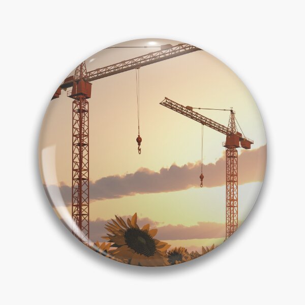 Item preview, Construction cranes at sunset designed and sold by MIRO3D.