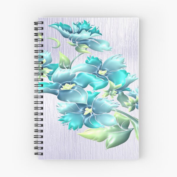 Item preview, Bright Cyan Flowers Graphic designed and sold by Paula Helit.