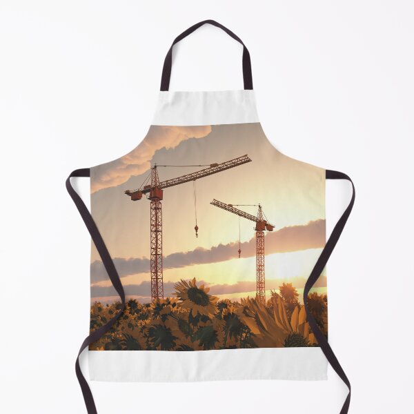 Item preview, Construction cranes at sunset designed and sold by MIRO3D.