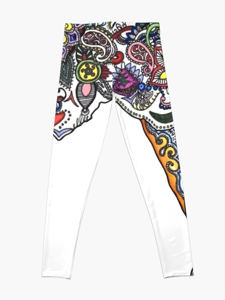 Alternate view of Illustrative Elephant Ganesh Drawing Leggings