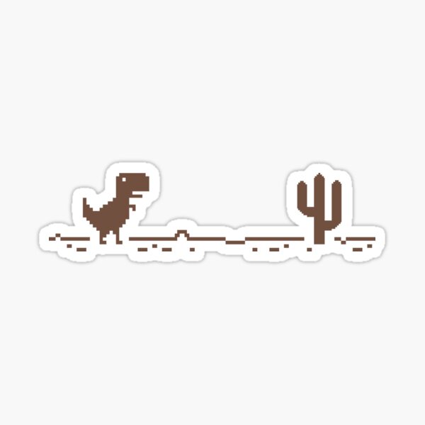 Cactus Offline Dino' Sticker