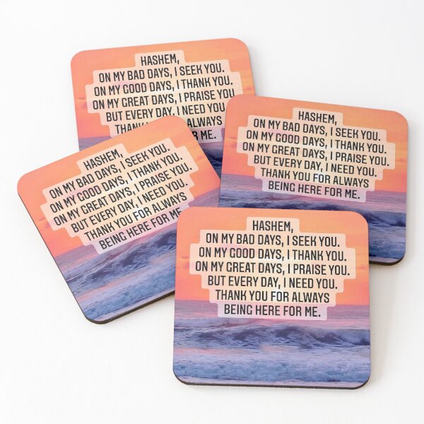 Item preview, Hashem on my bad days I seek you, on my good days I thank you, Thank for always being here for me designed and sold by Stories To Inspire - Motivational Jewish Quotes.