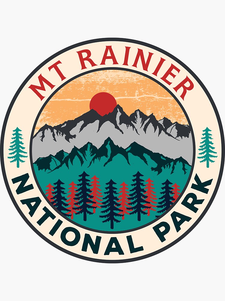 "Mount Rainier National Park" Sticker for Sale by Roadtees Redbubble