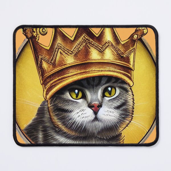 Item preview, King Cat - Medieval Age King Cat with Crown Cute designed and sold by artayki.