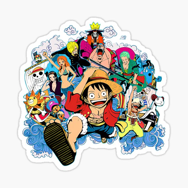 "One Pieces, luffys, pieces anime, zoros" Sticker for Sale by