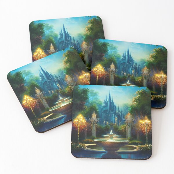 Item preview, Night Castle, Magical Fountain, Fantasy Kingdom designed and sold by SunDoor Art.
