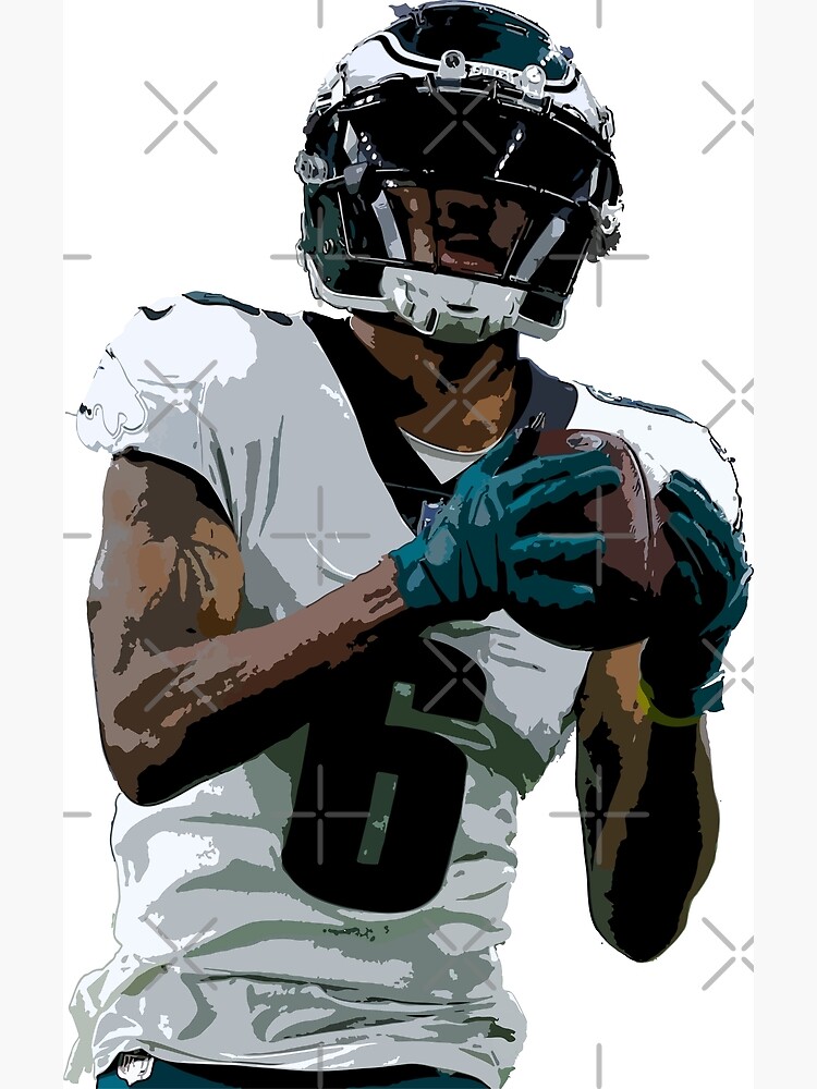 Trends International NFL Philadelphia Eagles - DeVonta Smith 22 Unframed  Wall Poster Print White Mounts Bundle 14.725 x 22.375