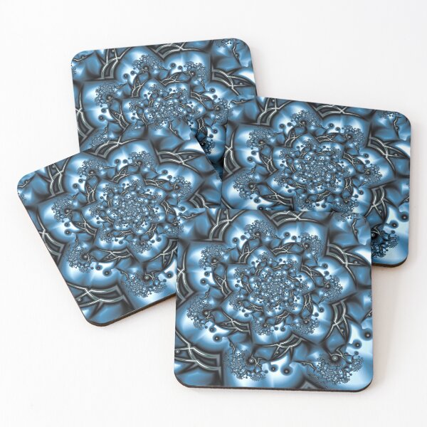 Item preview, Silver and Blue Floral Decoration designed and sold by pinkal.