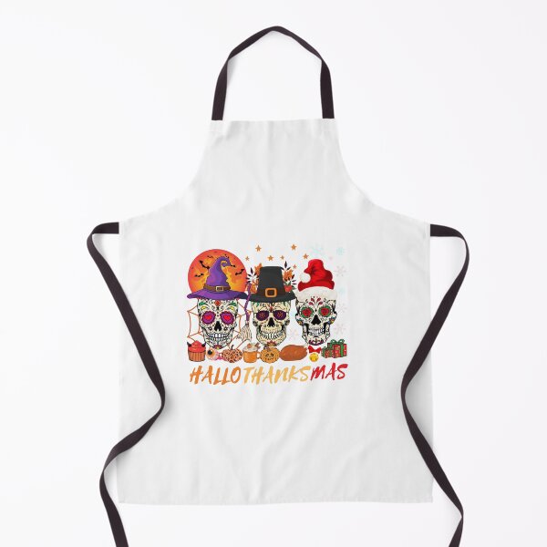 Item preview, Sugar Skull Hallothanksmas Halloween Thanksgiving Christmas Funny T-Shirtt designed and sold by AUAINO.