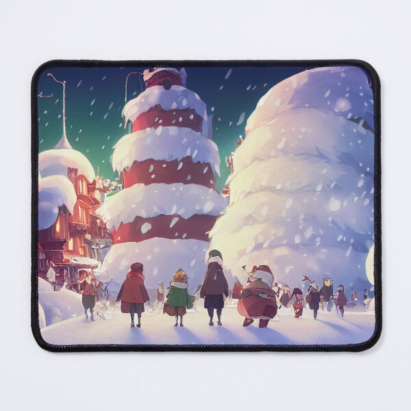 Item preview, Snowy city at Christmas designed and sold by flowinglobe.