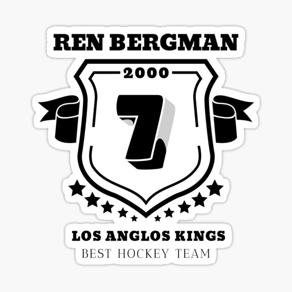 Ren Bergman LA Kings Jersey (Bergman Brothers 2) Sticker for Sale by  BergBros