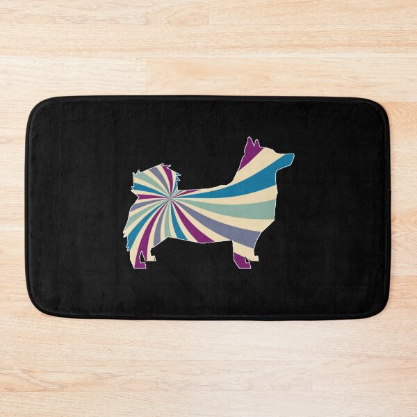 Item preview, Retro Vallhund with curled spitz tail facing right designed and sold by ODINDISA.